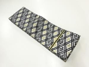 アンティーク　襷に花模様リバーシブル踊り用半幅帯（着用可）